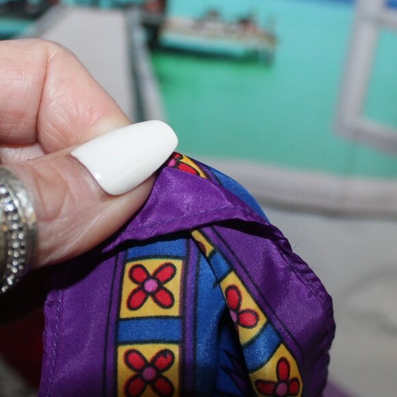 6 Silk Some Hand Rolled Vibrant Designer Look Scarfs Scarves - Picture 8 of 13